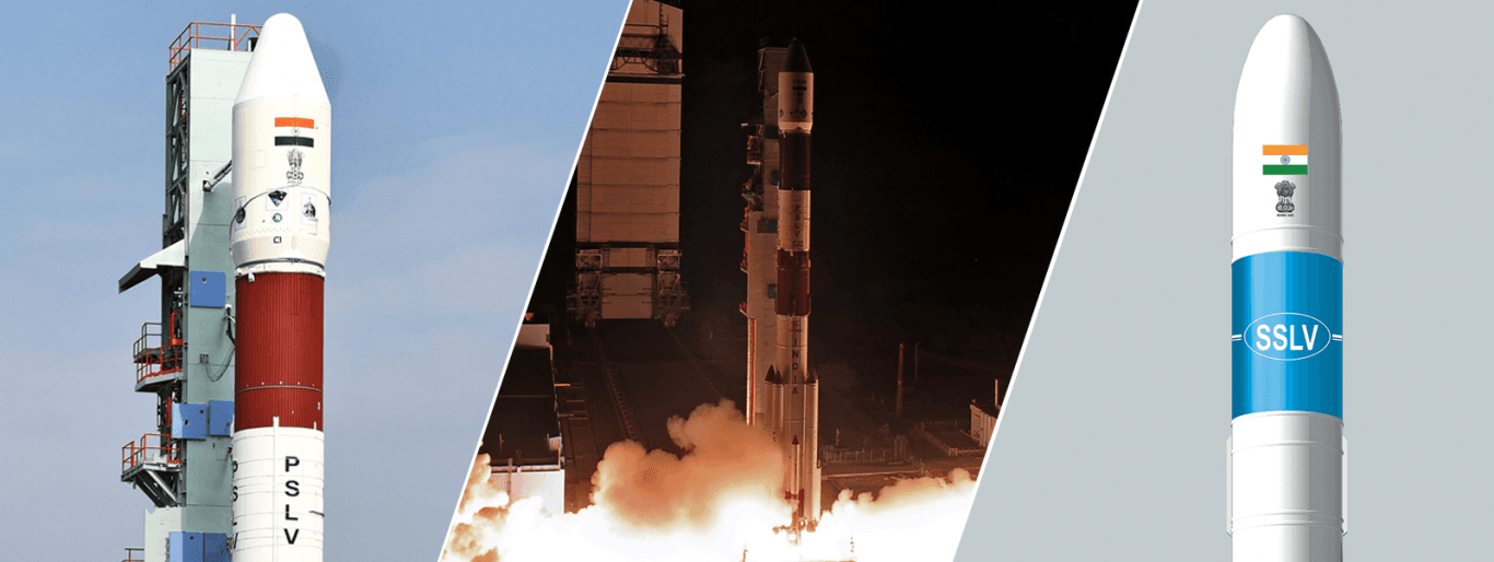 PSLV on the launch pad and SSLV stages under production at Indian industry facilities