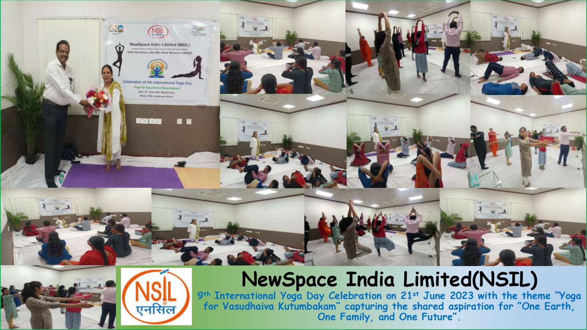 9TH INTERNATIONAL YOGA DAY CELEBRATION AT NSIL ON 21ST JUNE 2023