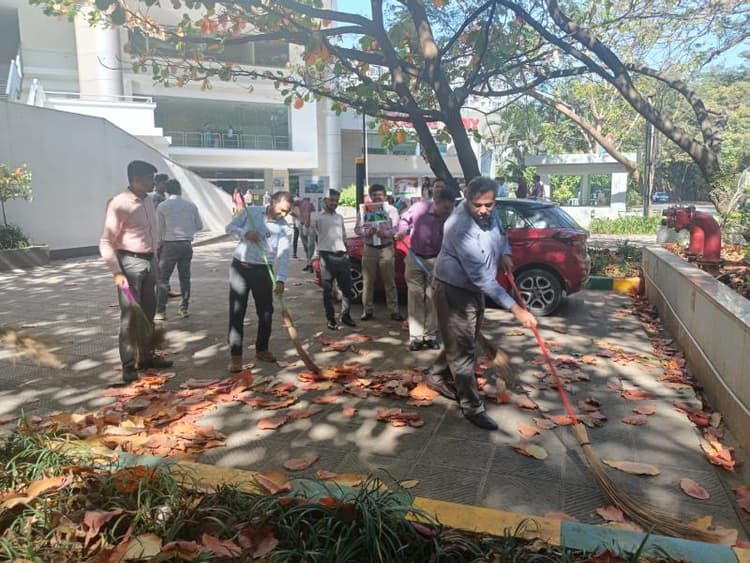 Cleanliness drive by NSIL employees